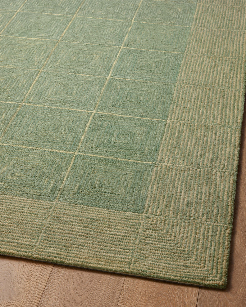 Chris Loves Julia x Loloi Francis Green / Natural 2'-0" x 5'-0" Accent Rug