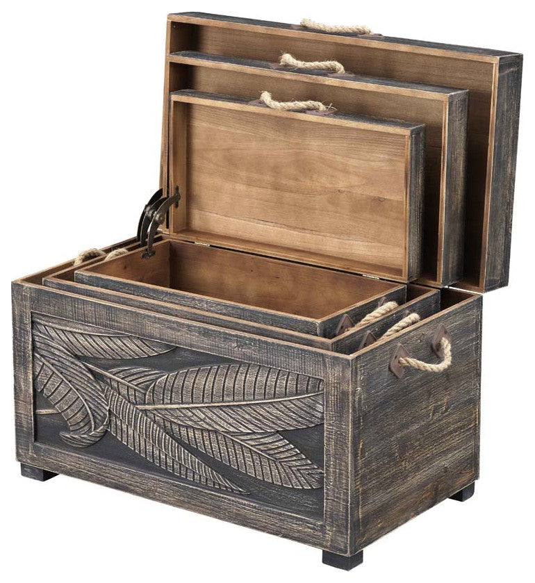 Set of Three Nesting Trunks