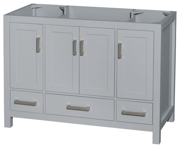 Wyndham Collection Sheffield Single Bathroom Vanity, Gray, 48"
