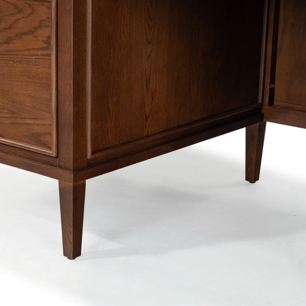 Safavieh Couture Ariella 5 Drawer Wood Desk, Walnut