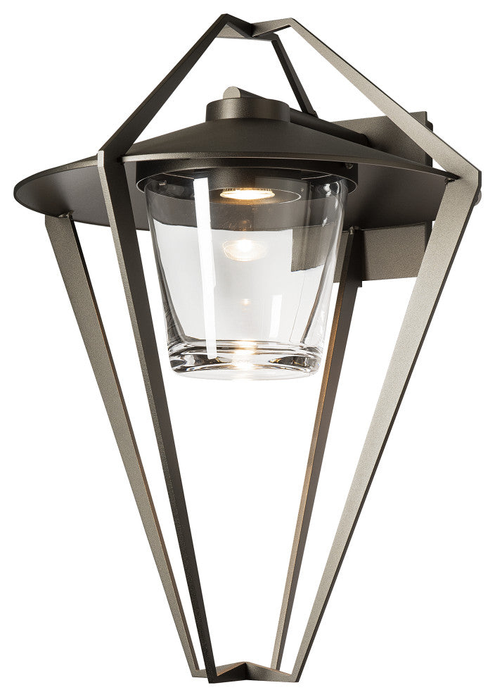 Stellar Large Outdoor Sconce, Coastal Oil Rubbed Bronze Finish, Clear Glass