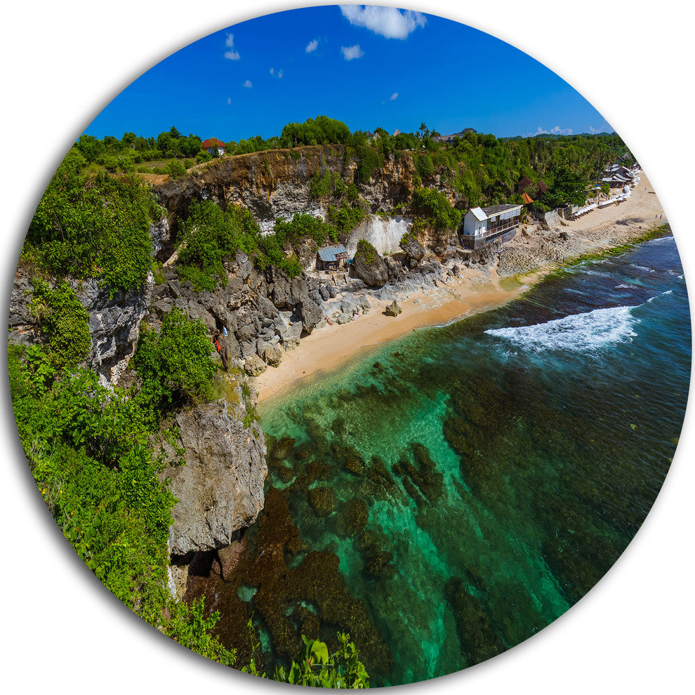 Balangan Beach, Bali Indonesia, Seashore Large Disc Metal Artwork, 23"