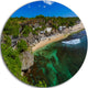 Balangan Beach, Bali Indonesia, Seashore Large Disc Metal Artwork, 23"