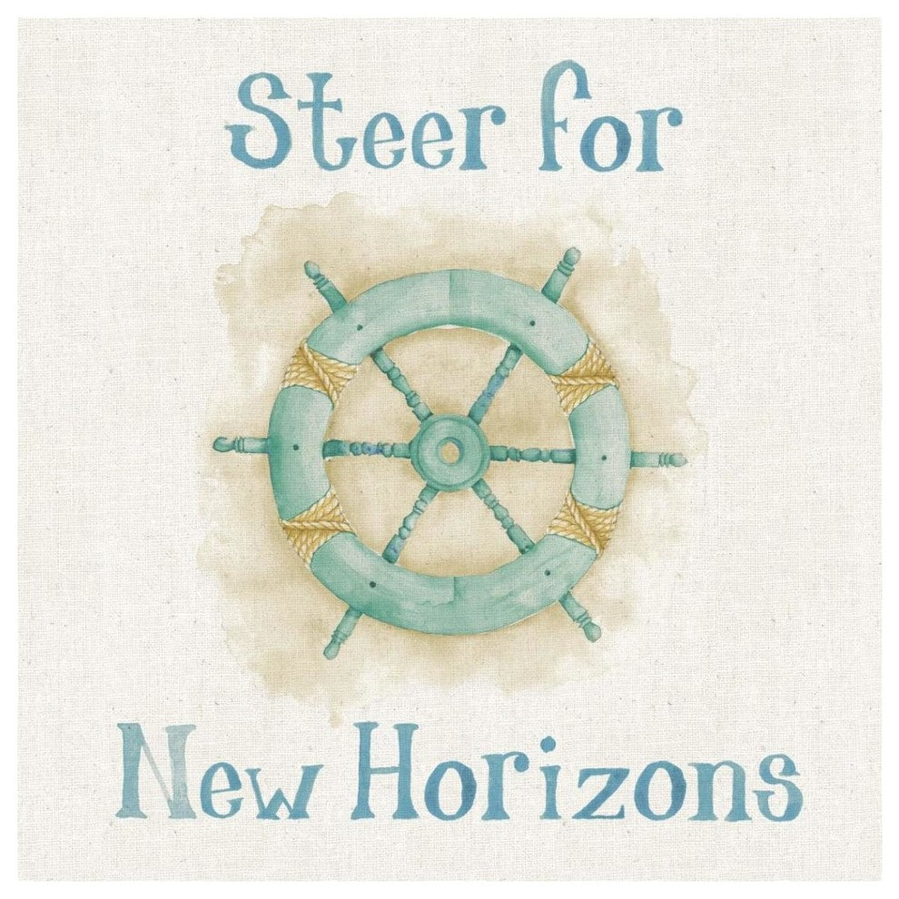 "New Horizons I Words" Digital Paper Print by Elyse DeNeige, 42"x42"
