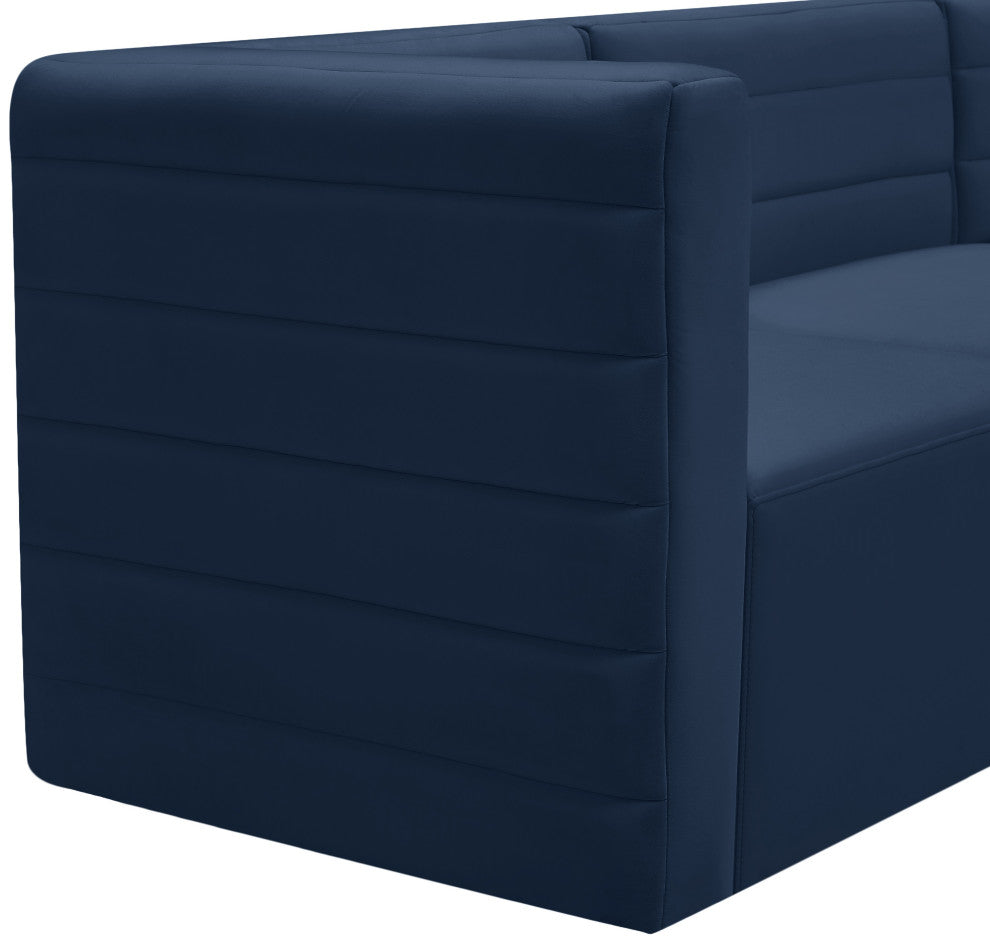 Quincy Modular Component, Navy, Corner Chair