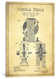 "Electro Motor Vintage Patent Blueprint" by Aged Pixel, Canvas Print, 18"x12"