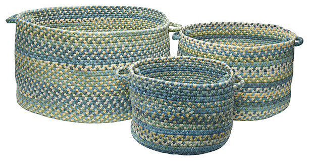Colonial Mills Basket Rustica Whipple Blue Round