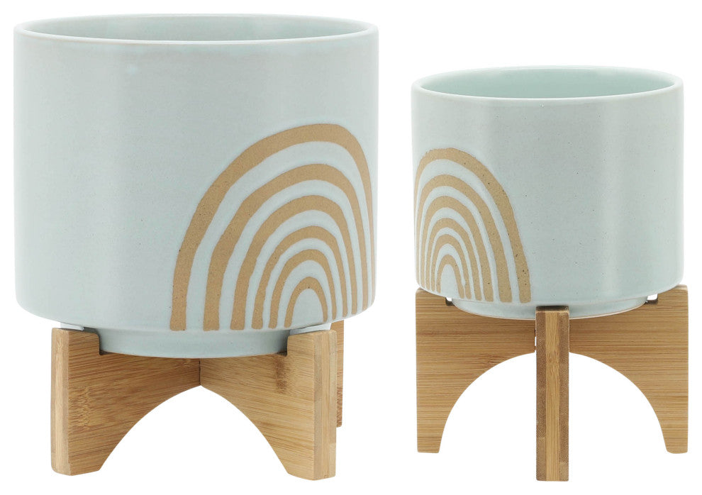 2-Piece Set Arch Planter With Stand, Mint