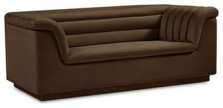 Cascade Upholstered Set, Brown, Velvet, Loveseat