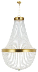 Summerhill Large Chandelier, Burnished Brass