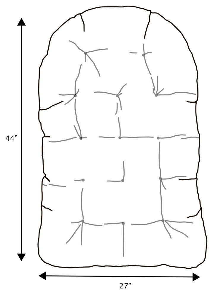 Sunbrella Egg Chair Cushion, Cast Silver