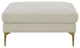 Serena Cream Velvet Ottoman