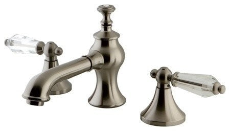 Kingston Brass Widespread Bathroom Faucet With Brass Pop-Up, Brushed Nickel