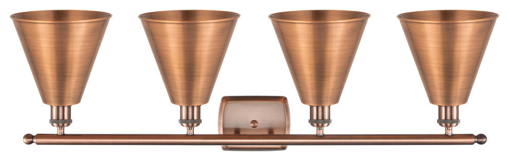 Ballston Cone Bath Vanity Light, Antique Copper, Antique Copper