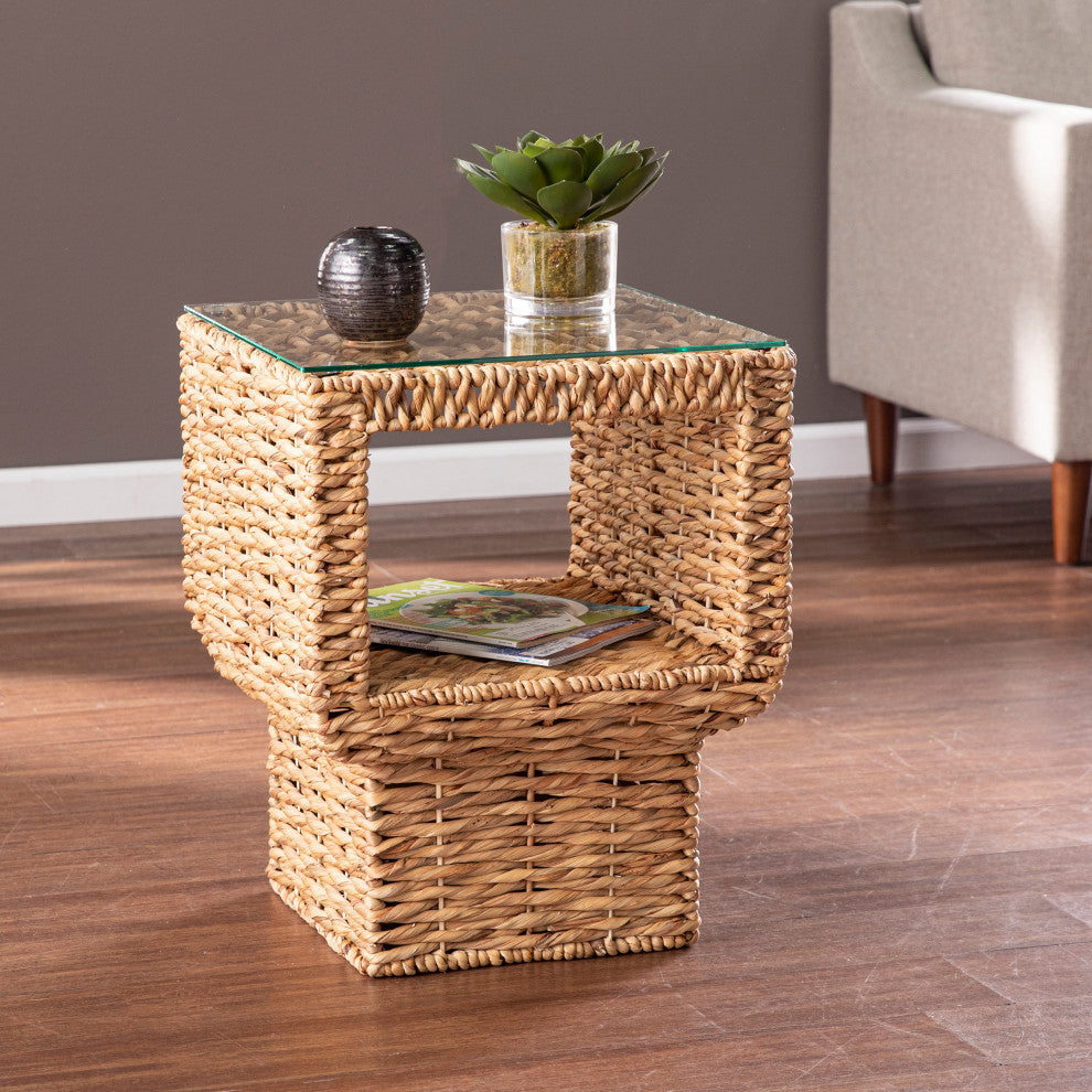 Bermingham Water Hyacinth Accent Table