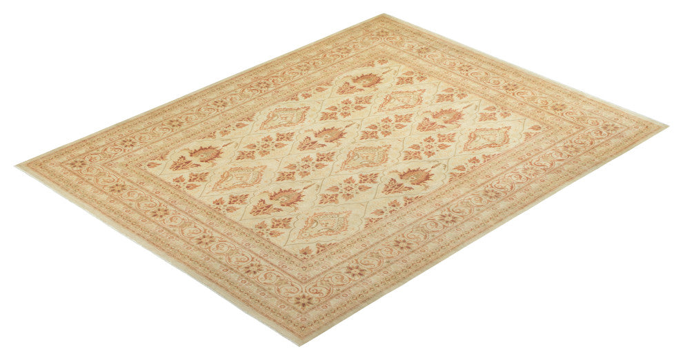 Octavia, One-of-a-Kind Hand-Knotted Area Rug Ivory, 8'2"x10'4"