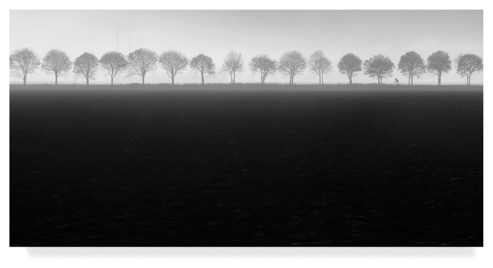 Huib Limberg 'Foggy Flevopolder' Canvas Art, 32"x16"