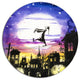 Sleepwalker In Moonlight, Round Wall Art, 11"