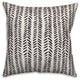 Black and White Modern Herringbone 16x16 Throw Pillow Cover