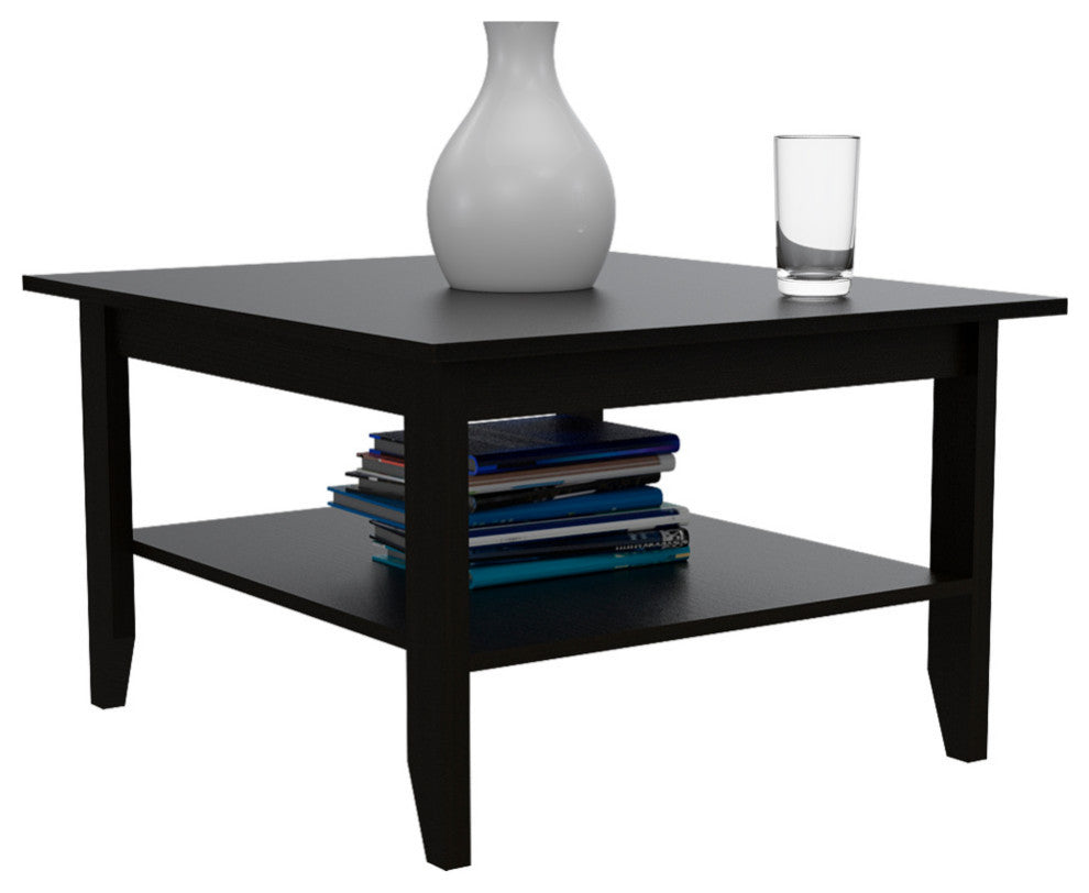 DEPOT E-SHOP Sahara 32" Wide Coffee Table, Black