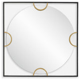 Uttermost 09958 Hinson 39" Diameter Circular Framed Bathroom - Satin Black