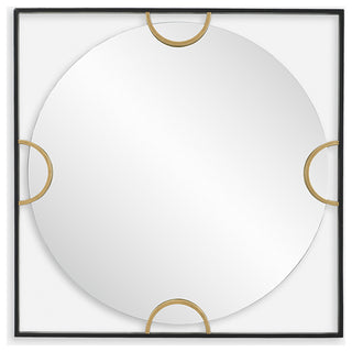 Uttermost 09958 Hinson 39" Diameter Circular Framed Bathroom - Satin Black