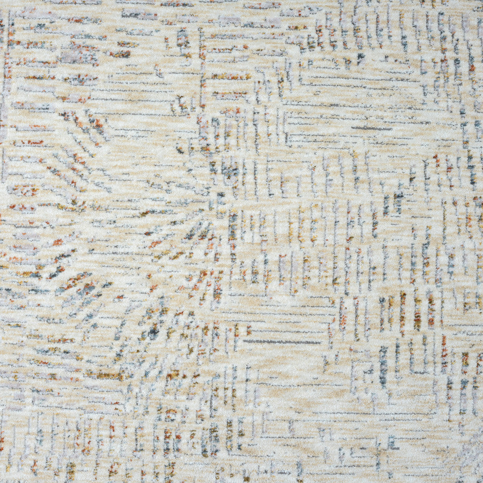 Brynn Light Gray/Ivory Minimal Abstract Indoor Area Rug, 2' x 3'