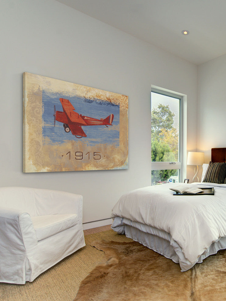 "Vintage Plane 1915" Painting Print on Wrapped Canvas