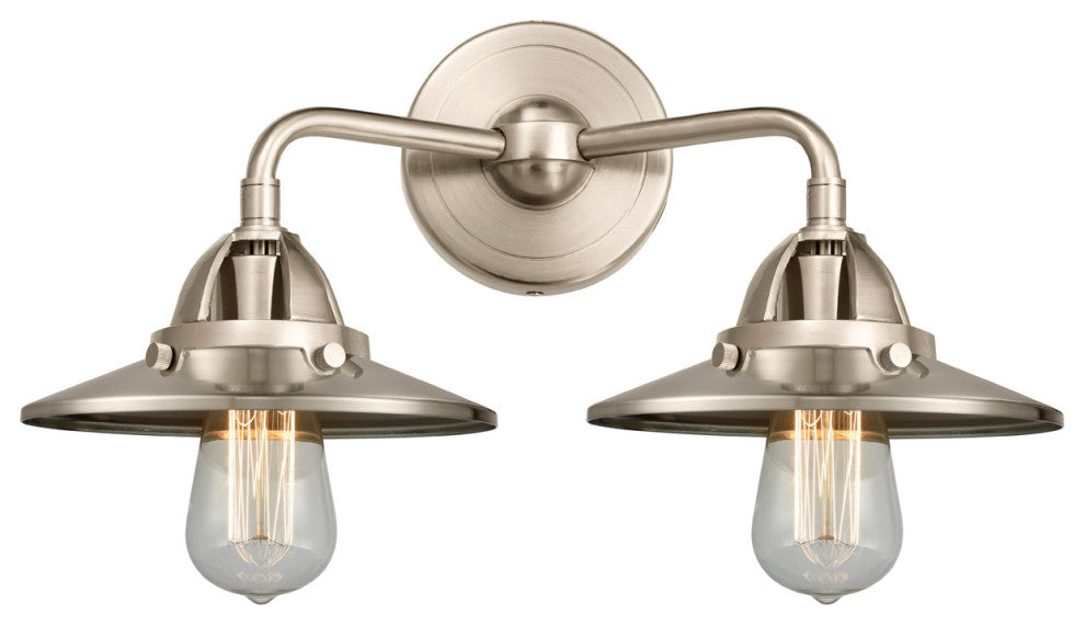 Innovations 288-2W-SN-M2-SN-LED 2-Light Bath Vanity Light, Brushed Satin Nickel