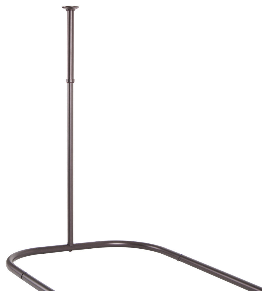 Utopia Alley Aluminum Hoop Shower Rod 45.7" Size by 22", Oil Rubbed Bronze