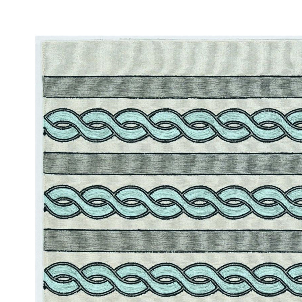 HomeRoots 7' Square UV treated Polypropylene Ivory or Spa Area Rug