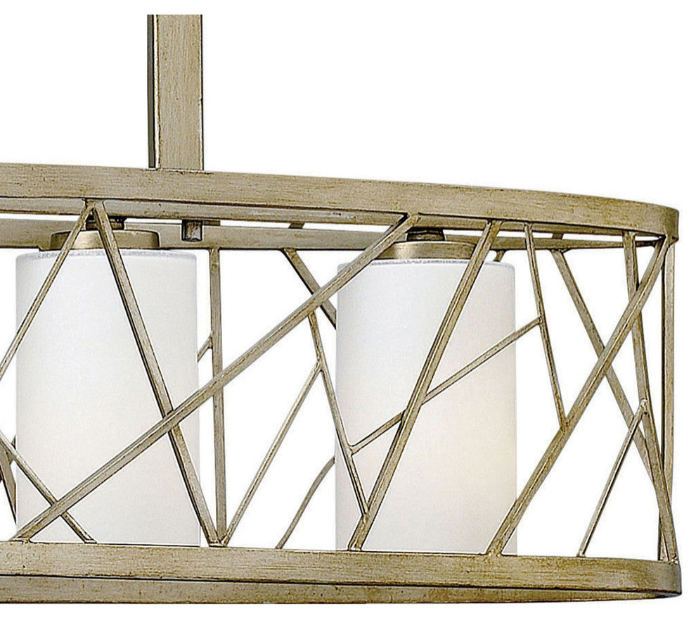 Fredrick Ramond Nest 4-Light Chandelier, Silver Leaf