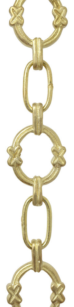 RCH Hardware Brass Round Chandelier Chain, 2 Sizes, 3', Acid Dipped, W45