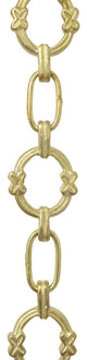 RCH Hardware Brass Round Chandelier Chain, 2 Sizes, 3', Acid Dipped, W45