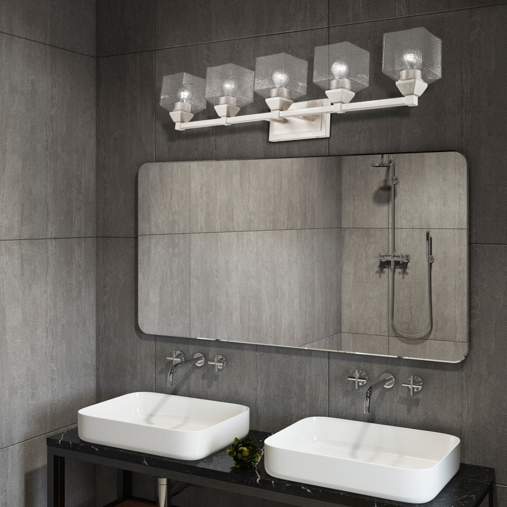 Aragon 5 Light Brushed Nickel Vanity Sconce