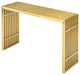 Chi Gold Console Table, Stainless Steel Modern Industrial Console Table
