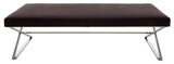 Calais Leather Bench by Nuevo Living, Brown