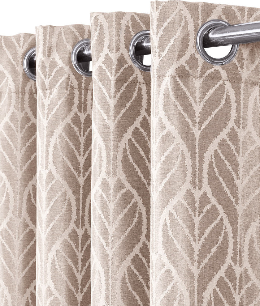 Hilton Blackout Thermal Insulated Curtains, Set of 2, Taupe, 108"x84"