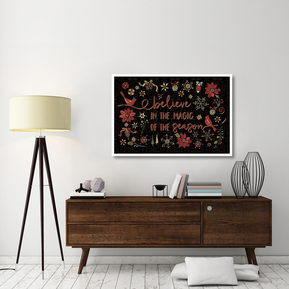 "Holiday Impressions II Black" Digital Paper Print by Daphne Brissonnet, 50"x34"