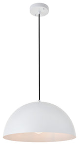 White Finish 1-Light Pendant