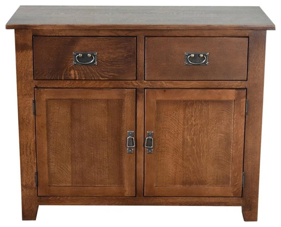 Mission 2 Door 2 Drawer Cabinet - Walnut