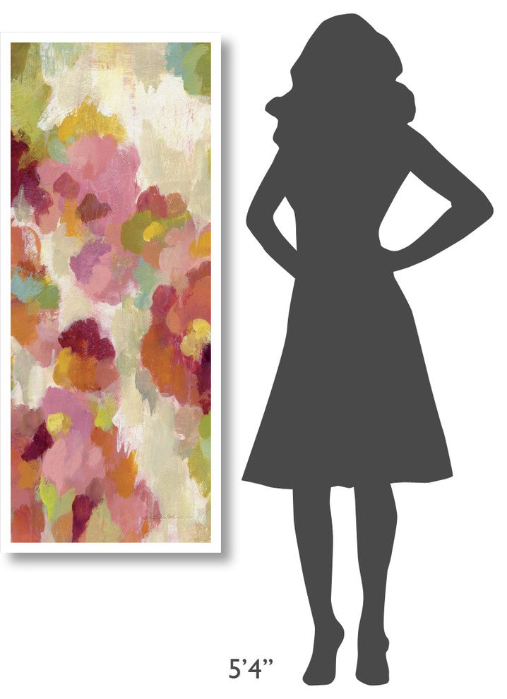 "Coral and Emerald Garden I Panel II" Print by Silvia Vassileva, 22"x52"
