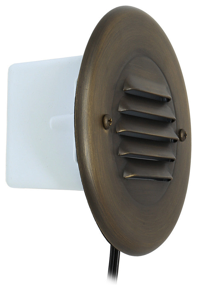 Lightkiwi Louvered Deck Light for Landscape Lighting, Brass