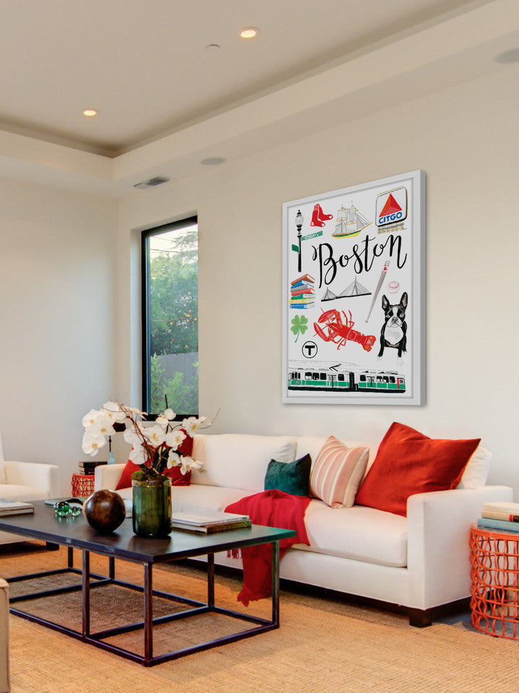 "Boston Icons" Framed Painting Print, 12x18