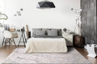 Dynamic Rugs Gold Polyester Area Rug 1352-897 Cream/Silver/Gold, 7'x10'