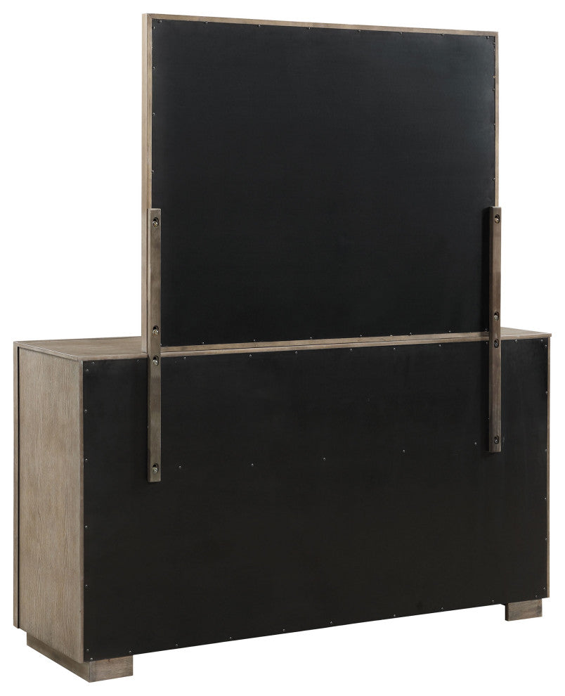 Durango 8-drawer Dresser and Mirror Taupe Oak