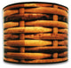 Basket Weave Pattern Hard Back Lampshade, Basket Weave, 10"x10"x8"