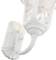 Textured White Traditional, Victorian, Sculptural, Outdoor Wall Lantern