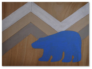 'Blue Polar Bear' Canvas Art by Nicole Dietz