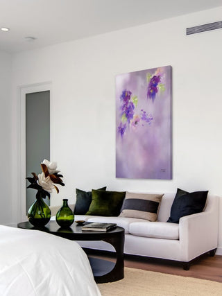 "Cascading Orchids" Painting Print on Wrapped Canvas, 30"x60"
